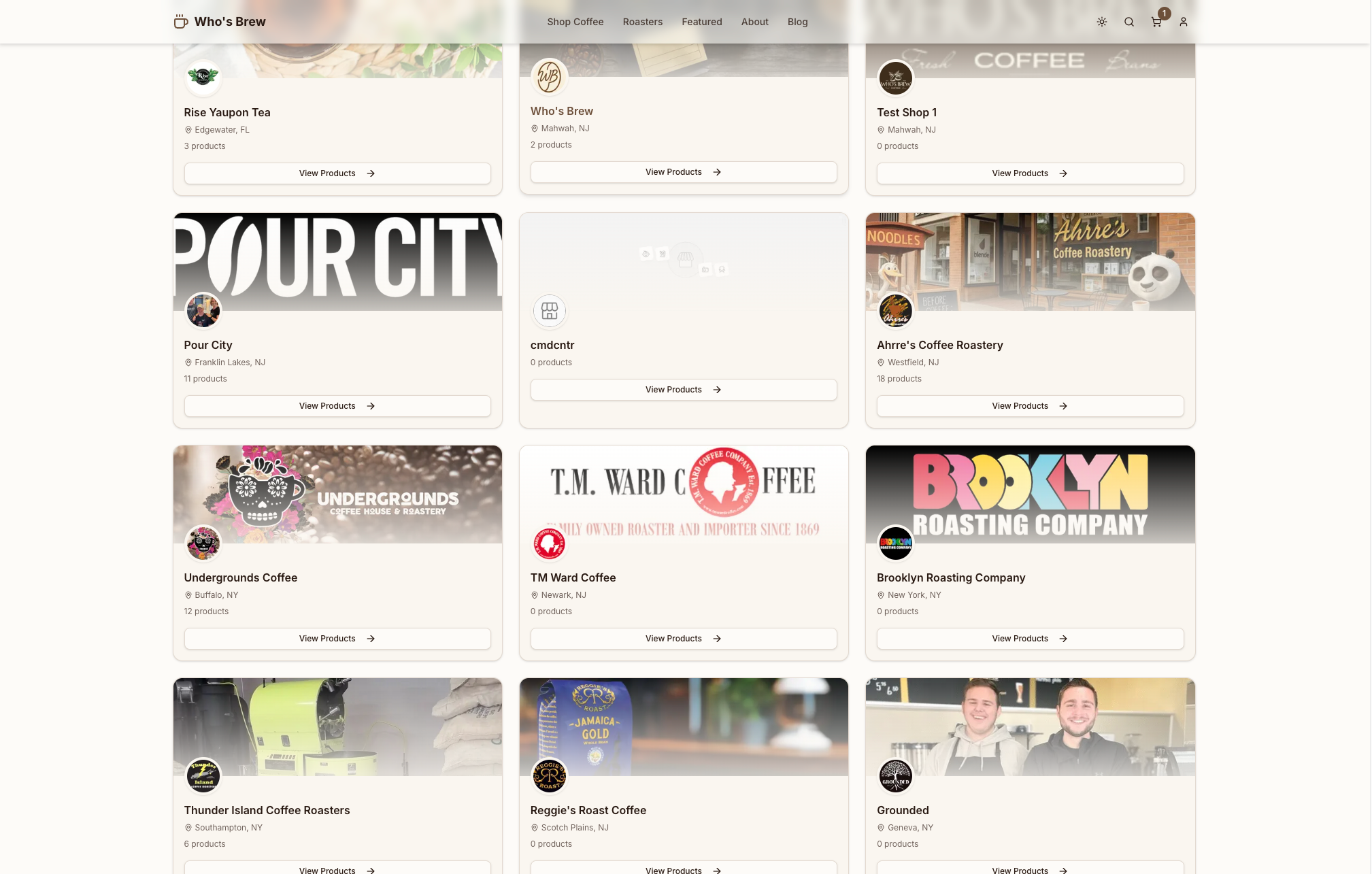 WhosBrew prototype screenshot